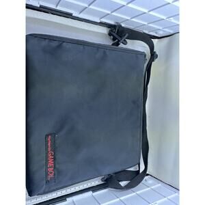Gameboy 7 Section Black Square Storage Nintendo Carrying Case w Strap